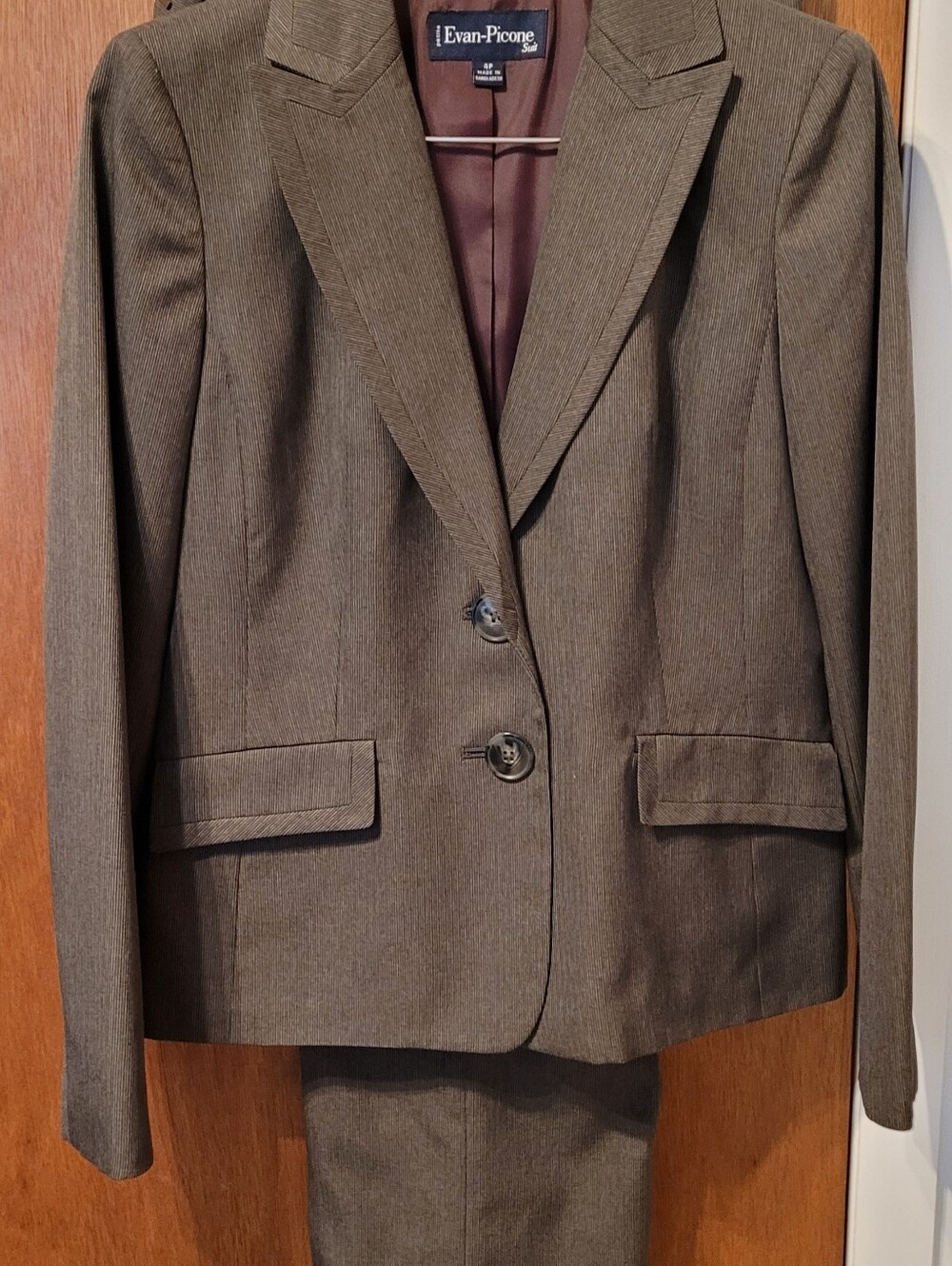 Evan Picone Women's Brown Two-Button Suit Jacket